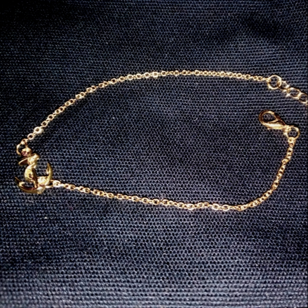 Gold "Anchor" anklet bracelet